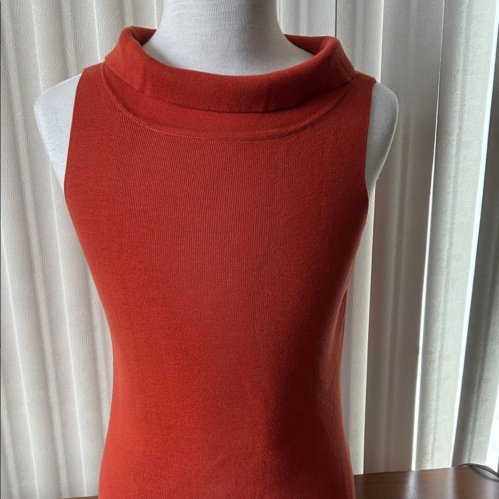 Christopher & Banks Sleeveless Cowl Neck Sweater in Red